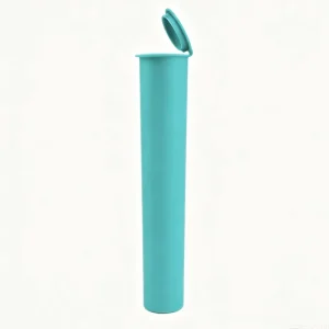 Matte Custom Color CR Pop Top Tube for Botanical Storage Easy Squeeze Open Lid Roll Tube 19*116mm Size