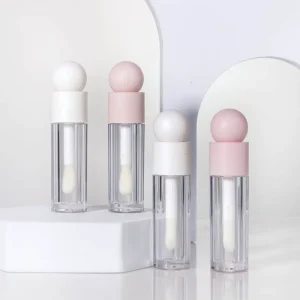 Matte Pink White Lip Gloss Container Custom Private Label Plastic 5ml Thick Wall Lip Gloss Tubes