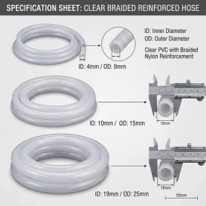Medical Food Grade Nylon Braided Custom Size Color Reinforced Flexible Air Hose Plastic Tube Silicone Pipe Silicone Rubber Tube
