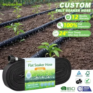 Microporous Drip Irrigation Pipe Linkable Flat Soaker Hose Water Saving Sprinkler for Agriculture Orchard Tree Watering