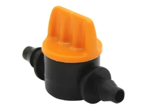 Mini 4 7mm Drip Irrigation Plastic Valve 1 4″ Manual Water Flow Control Hose Pipe Barbed Tap Garden Water Connectors