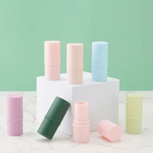 Mini Eco Friendly Cosmetic Tube Packaging Lipstick Lid ABS Plastic Round Twist Empty Tubes