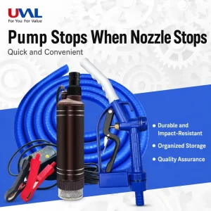 Model 50 12V DC Li-ion Battery Low Pressure Water & Oil Dual Use Pump with 2m Oil Hose and Fuel Nozzle
