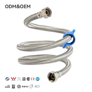 Modern Design Style Stainless Steel Braided Flexible Kitchen Faucet Hose for Water Plumbing Hose System