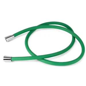 Modern Durable Flexible Green Silicone Anti Twist Handheld Shower Hose for Bathroom
