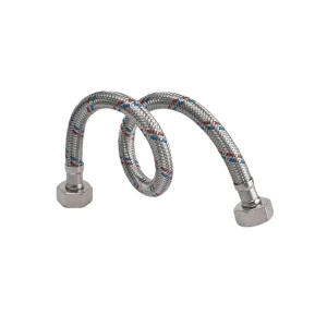 Modern F1/2 F1/2 Red Blue Wire Braided Hose EPDM Inner SS Flexible CE Certified 3 Year Warranty Bathroom 1.6MPa 3.5MPa