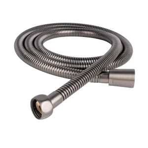 Modern Gun Grey Double Lock Shower Hose Durable Anti-Kink Flexible Bathroom Water Supply Pipe with Universal G1/2 Fittings