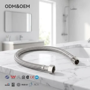 Modern Stainless Steel Braided Flexible Shower Hose with EPDM Inner Tube High Pressure for Bathroom Hot Cold Water