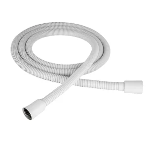 Modern White Double Lock Shower Hose Anti Kink Burst Resistant Flexible Shower Connector Tube for Bathroom Plumbing