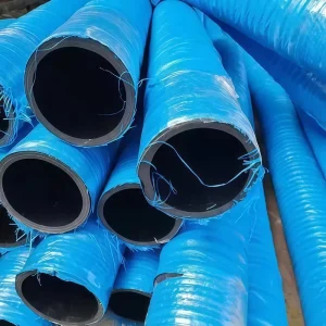 Mud Dredging Hose 16inch Flexible Abrasion Resistant Large Diameter Rubber Braided Reinforcement Flange Cutting Customizable