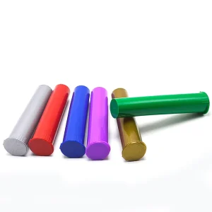 Multi Colors Custom Logo Child Resistant Squeeze Open Pop Tops Tubes Plastic Pre Packing 116mm Roll Tube