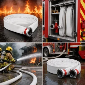Multi Inner Diameter High Pressure High Quality Single Jacket Fire Hose Rubber PVC TPU EPDM Materials for Water Supply
