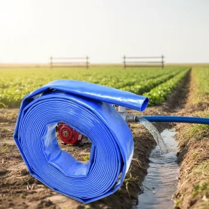 Multi-Purpose Flexible Lay Flat PVC Hose Non-Toxic & Durable 1”-8” 50/100m Length