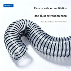 Multi Purpose PVC Steel Wire Reinforced Spiral Flexible Hose Suction Discharge Water Dust Lawn Mower Woodworking Corrugated Pipe