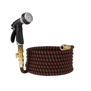 Multi-Specification 2x High-Pressure Telescopic Hose Set for Car Wash and Garden Watering