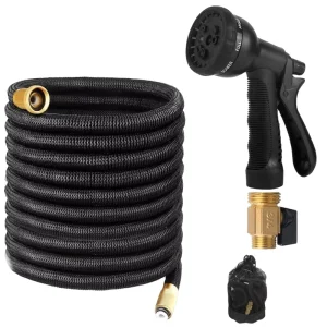 Multi function Expandable 50 Ft Rubber Garden Hose with 3x Magic Nozzle Anti UV & Anti Corrosion