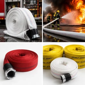 Multi inner diameter High Pressure High Quality Double Jacket Fire Hose Rubber TPU PVC EPDM Materials for Fire Fighting