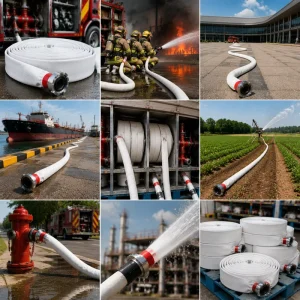 Multi-inner-diameter High Pressure High Quality Single Jacket Fire Hose Rubber/PVC/EPDM/TPU Materials Water