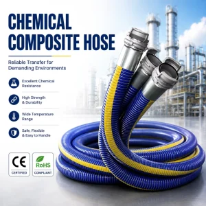 Multi size Chemical Hoses 1 Inch – 8 Inch General-purpose Industrial Hoses for Acid Alkali and Solvent Delivery