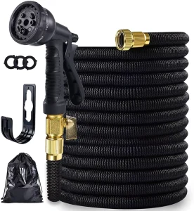 Multifunctional Automatic Expansion Rubber Durable High Pressure Garden Hose Green 7-Function Color Water Thread 3x Length