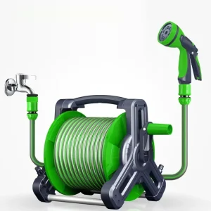 Multifunctional Household High Pressure Car Wash Water Gun Set Garden Watering Water Pipe Storage Car Hose Rack