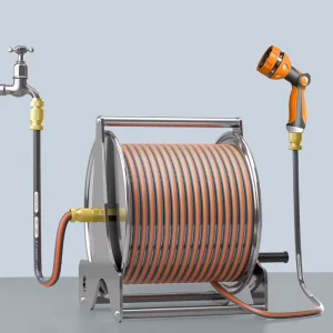 Multifunctional PVC Certified Wall Mounted Garden Hose Reel Cart for Heavy Duty Yard Use