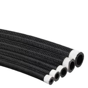 Multiple Size Stainless Steel Braided Fuel Line Black Nylon Nbr/cpe Oil Hose