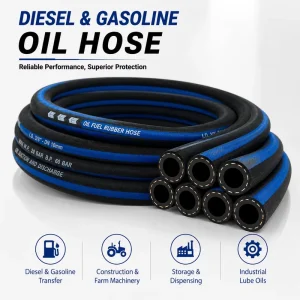 NBR Fuel Hose DIN Standard 300 PSI Polyester Braided Oil Return Line for Construction Machinery Sample