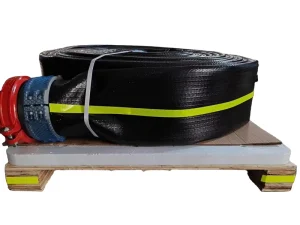 NBR Rubber Lay Flat Firefighter Hose Pipe 1.5 6 Inch Flexible PVC & AS Material for Irrigation 100m Length Orange Yellow Water