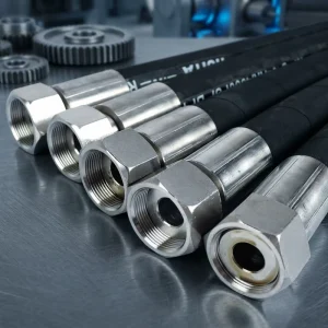 NBR Synthetic Rubber Hydraulic Hose 2SN 3 4 Inch Stainless Steel Ferrule High Pressure Two Wire Braided Flexible Fuel Tube Pipe