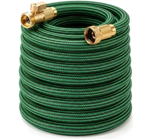 NON EXPANDABLE 25 ft Heavy Duty Flexible Water Hose Kink Resistant Lightweight Hybrid Durable Fabric Skin Leakproof