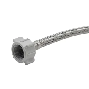 NSF Certified Stainless Steel Braided Toilet Hose Flexible Water Supply Line with Compression Connector