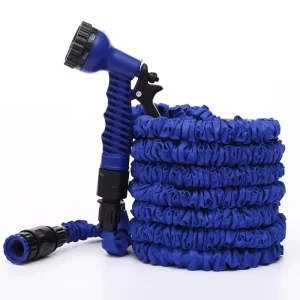 New Durable and UV resistant Fabric Cover 3 Times Expandable Flexible Garden Hose Equipped with 7 Functional Spray Gun and Hook