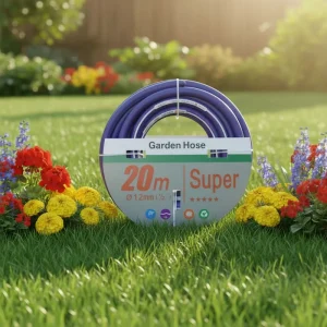 New Material Durable 20M/65Ft Flexible PVC Plastic Garden Hose Reinforced Heavy Duty Anti UV Adjustable Watering Hose