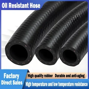 Nitrile Rubber Hose Wire Reinforced Oil Resistant Gasoline Diesel Fuel Automotive Hose Low Pressure -40C 200C Shore 60-80
