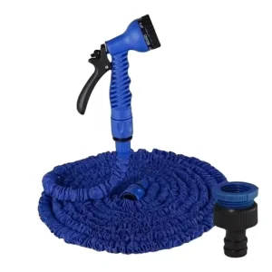 No Kink Lightweight Garden Water Hose 25/50/75/100ft Expandable Long Flexible Polyester with Nozzle Function