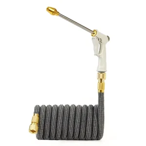 No Leak Retractable Latex Garden Hose 3X Expanding Flexible Lightweight Durable UV Resistant Outdoor Cleaning Hose