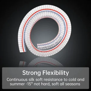 Non Toxic Food Grade PVC Heat Resistant Steel Wire Spiral Reinforced Water Hose UV Protection Clear Suction Pipe Hose Clamps