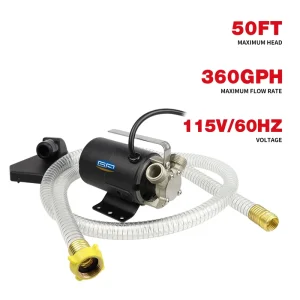 Non submersible Flexible Impeller Stainless Steel Motor Shaft Self priming Water Pump for Removes Water