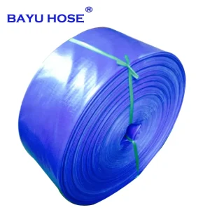 Normal Duty 150mm Large Diameter PVC Lay Flat Drag Hose Light Weight 6 Inch Blue Color Water Drainage Pipe