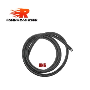Nylon Braided Light Weight Oil Fuel Hose Black Fuel Hose Line Racing Oil Cooler Hose AN4 AN6 AN8 AN10 AN12