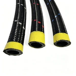 Nylon Braided Stainless Steel Fuel Line Hose Custom Length NBR CPE Black and Blue Red White Rubber Hose 10AN AN8 AN6 5 8 1 2 3 8