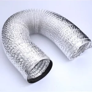 OEM Customized Flexible Aluminum Ducting Hose Expandable Air Ventilation Pipe Line With High Tensile Steel Wire