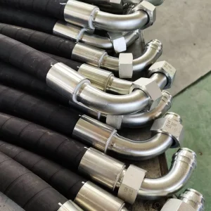 OEM Factory Direct 4SH High Pressure Rubber Hose for Oil and Gas Hydraulic Rubber Hose NBR Material Black Hose