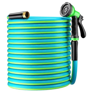 OEM Factory High Pressure 3 Layer PVC Garden Hose in Blue Green No Kink Irrigation Water Hose for Home Use for Gardens