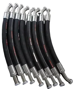 OEM High Pressure Steel Wire Spiral Hydraulic Hose Silicon Marine Rubber Pipe Hose Industrial Nylon Braided Rubber Hose