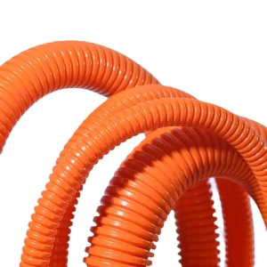 OEM Orange PVC Electrical Installation Wire Protection Flame Retardant Flexible Corrugated Hose CE Certified -40C to 80C
