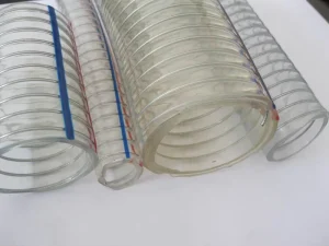 OEM&ODM PVC Spiral Steel Wire Reinforced Hose Flexible Transparent Hose for Water Oil Powder Industrial Hose