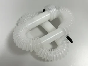 Oil Gasoline Fuel Hose Rubber Flexible Collapsible HDPE Plastic 38mm Diameter Clear Corrugated Tube