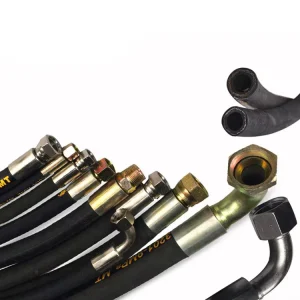 One Two Wires Braided High Temperature High Pressure Oil Resistant Steam Rubber Hose SAE EN Standard Quick Coupling Cutting
